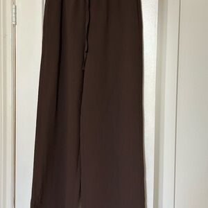 Aritzia Lodge Wilfred Dark Brown Elastic Waist Pants size Small